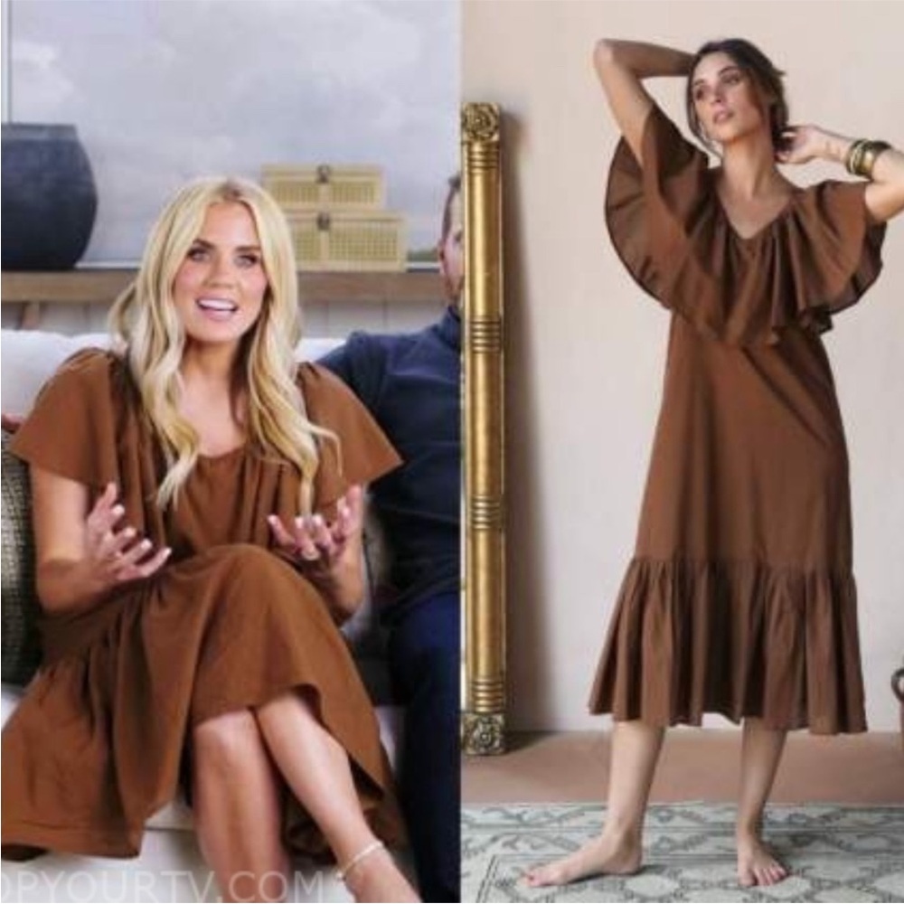 Mille Juliet Trapeze Ruffle Neck Midi Dress Size XXS